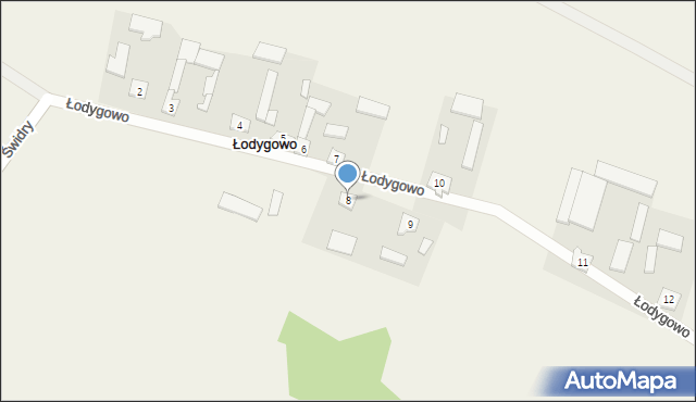 Łodygowo, Łodygowo, 8, mapa Łodygowo