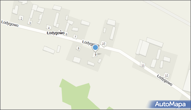 Łodygowo, Łodygowo, 9, mapa Łodygowo