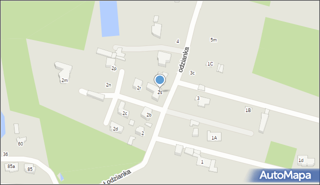 Łódź, Łodzianka, 2s, mapa Łodzi