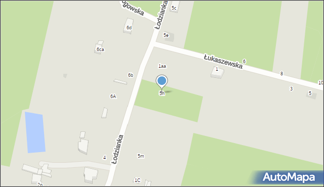 Łódź, Łodzianka, 5h, mapa Łodzi