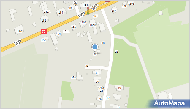 Łódź, Łomnicka, 36, mapa Łodzi