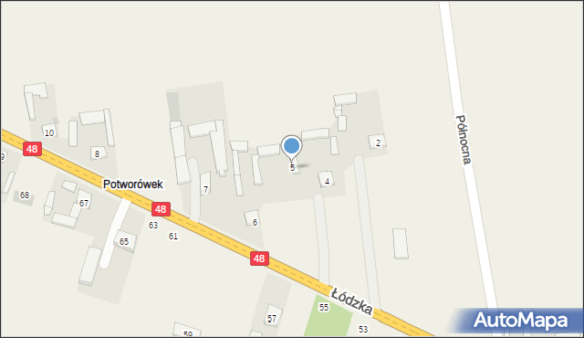 Łojków, Łojków, 5, mapa Łojków