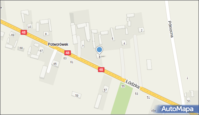 Łojków, Łojków, 6, mapa Łojków