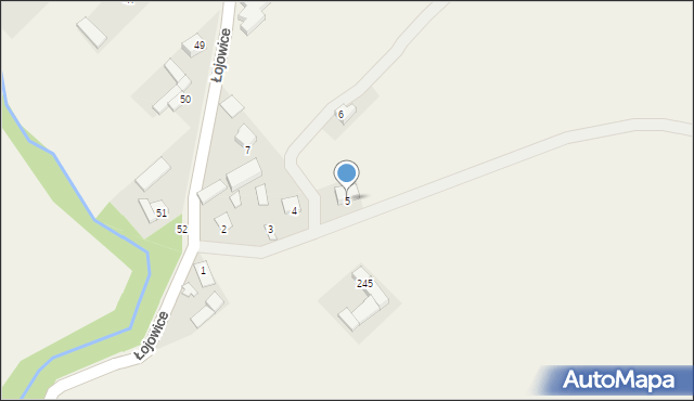 Łojowice, Łojowice, 5, mapa Łojowice
