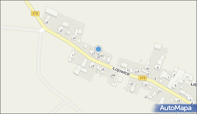 Łojowice, Łojowice, 12, mapa Łojowice