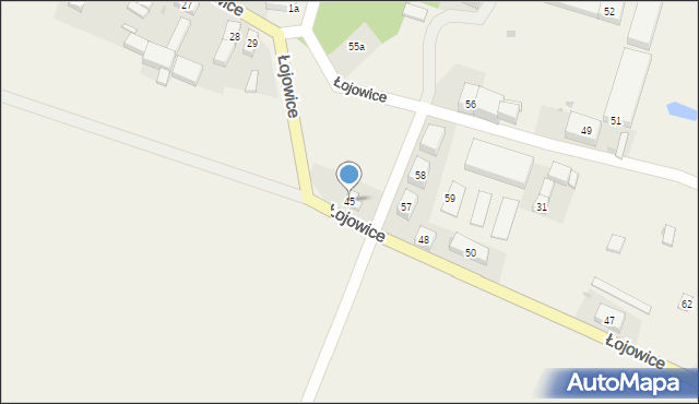 Łojowice, Łojowice, 45, mapa Łojowice