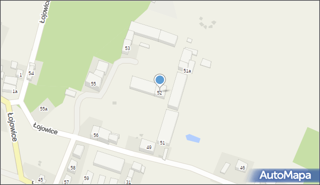 Łojowice, Łojowice, 52, mapa Łojowice