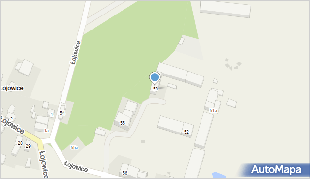 Łojowice, Łojowice, 53, mapa Łojowice