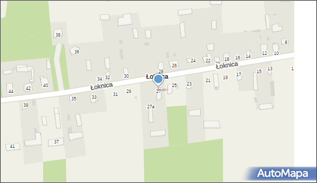 Łoknica, Łoknica, 27, mapa Łoknica