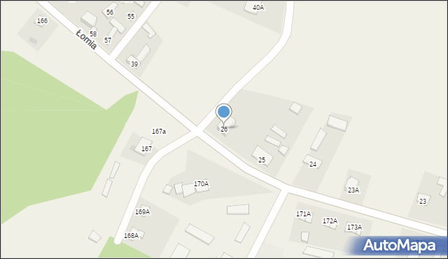 Łomia, Łomia, 26, mapa Łomia