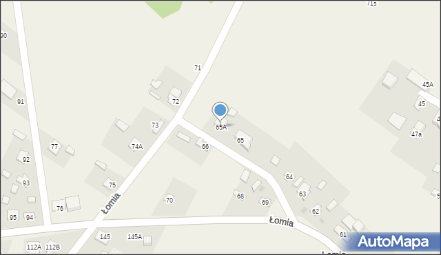 Łomia, Łomia, 65A, mapa Łomia