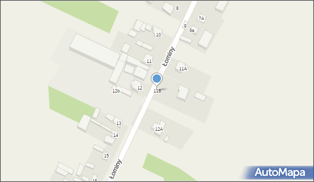 Łominy, Łominy, 11B, mapa Łominy