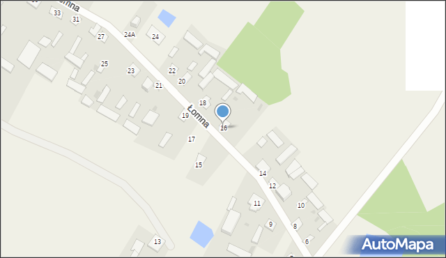 Łomna, Łomna, 16, mapa Łomna