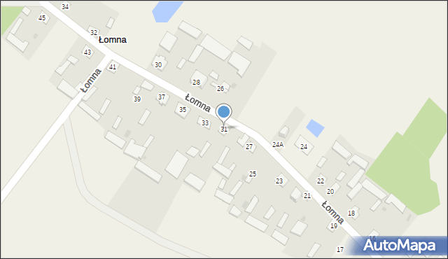 Łomna, Łomna, 31, mapa Łomna