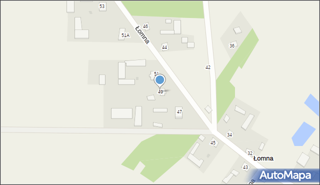 Łomna, Łomna, 49, mapa Łomna