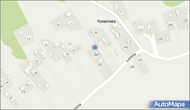 Łomna, Łomna, 194, mapa Łomna