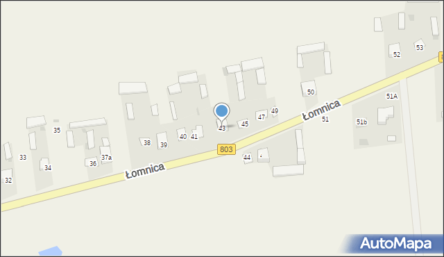 Łomnica, Łomnica, 43, mapa Łomnica
