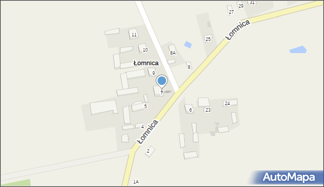 Łomnica, Łomnica, 7, mapa Łomnica