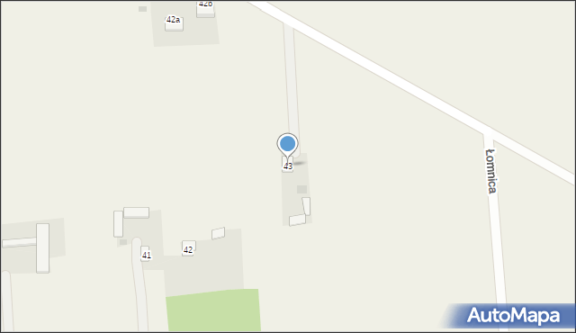 Łomnica, Łomnica, 43, mapa Łomnica