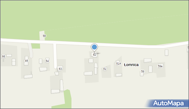 Łomnica, Łomnica, 62, mapa Łomnica