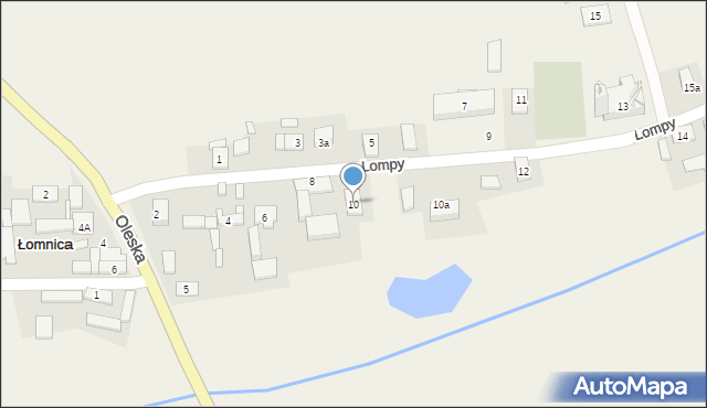 Łomnica, Lompy Józefa, 10, mapa Łomnica