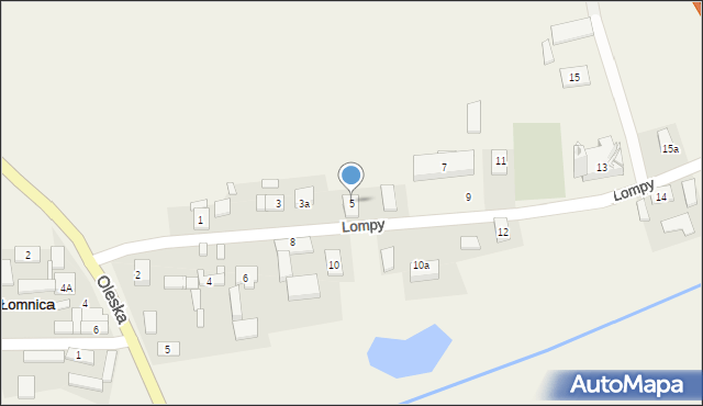 Łomnica, Lompy Józefa, 5, mapa Łomnica