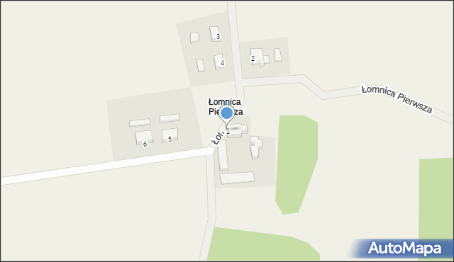 Łomnica, Łomnica Pierwsza, 1, mapa Łomnica