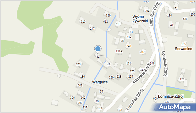 Łomnica-Zdrój, Łomnica-Zdrój, 31, mapa Łomnica-Zdrój