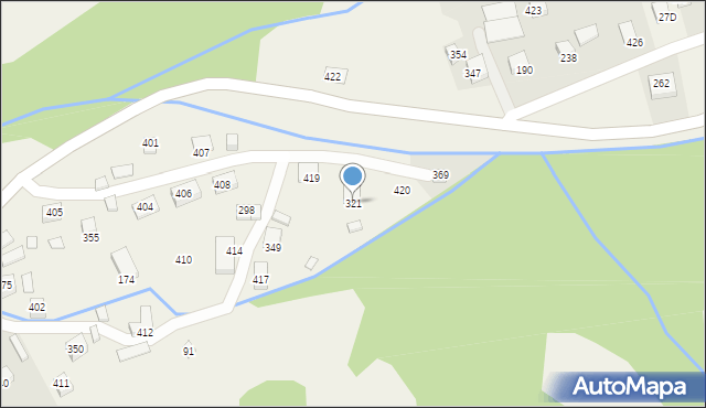 Łomnica-Zdrój, Łomnica-Zdrój, 321, mapa Łomnica-Zdrój