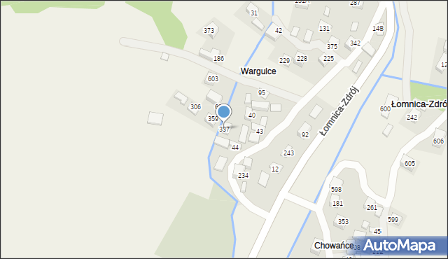 Łomnica-Zdrój, Łomnica-Zdrój, 337, mapa Łomnica-Zdrój