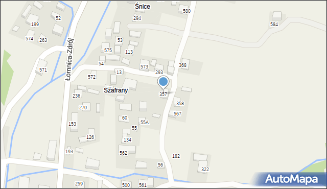 Łomnica-Zdrój, Łomnica-Zdrój, 357, mapa Łomnica-Zdrój