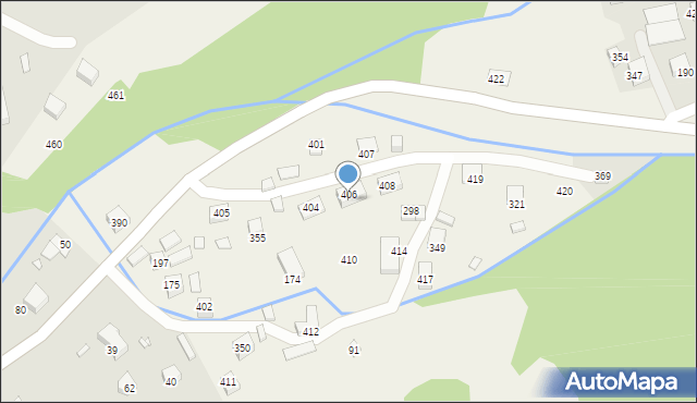 Łomnica-Zdrój, Łomnica-Zdrój, 409a, mapa Łomnica-Zdrój