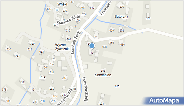 Łomnica-Zdrój, Łomnica-Zdrój, 41, mapa Łomnica-Zdrój
