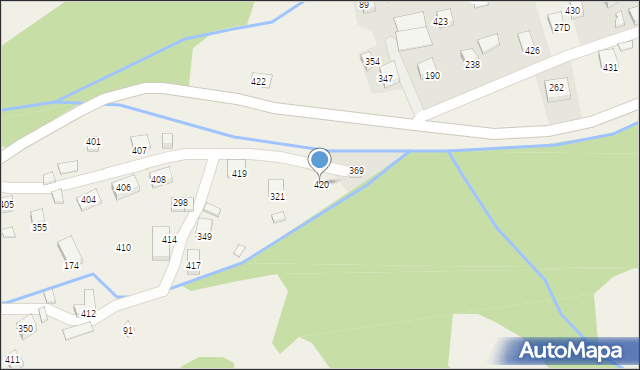 Łomnica-Zdrój, Łomnica-Zdrój, 420, mapa Łomnica-Zdrój