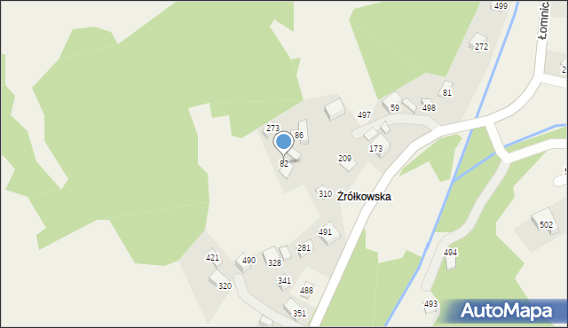 Łomnica-Zdrój, Łomnica-Zdrój, 82, mapa Łomnica-Zdrój