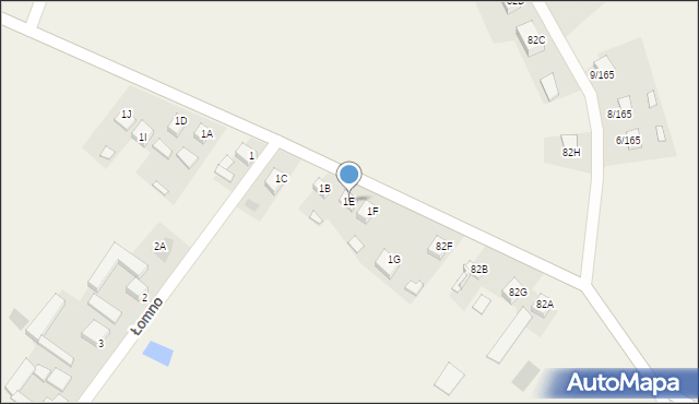 Łomno, Łomno, 1E, mapa Łomno