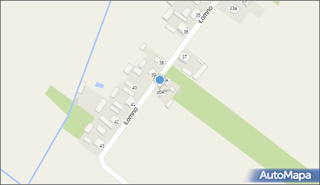 Łomno, Łomno, 40A, mapa Łomno