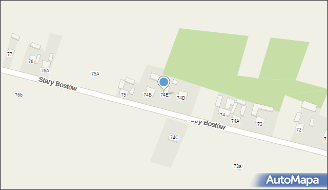 Łomno, Łomno, 74E, mapa Łomno