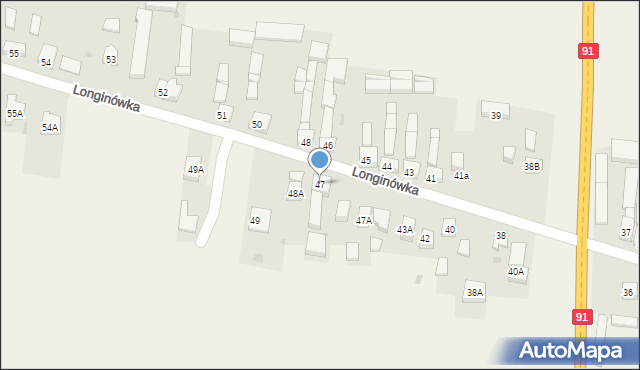 Longinówka, Longinówka, 47, mapa Longinówka