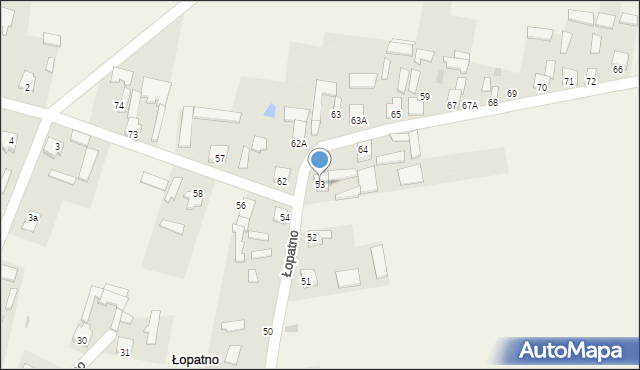 Łopatno, Łopatno, 53, mapa Łopatno