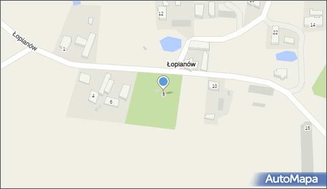 Łopianów, Łopianów, 8, mapa Łopianów