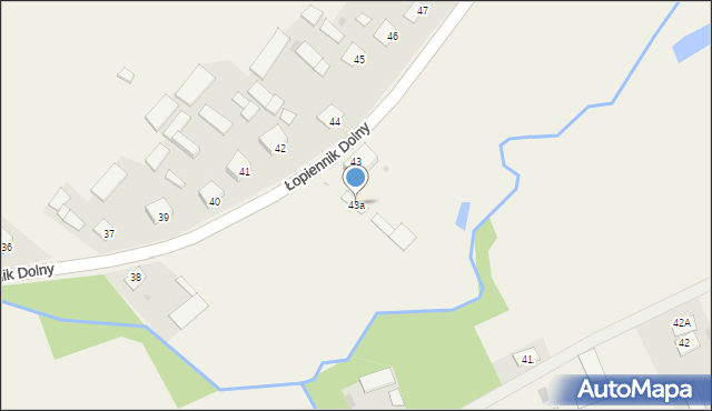 Łopiennik Dolny, Łopiennik Dolny, 43a, mapa Łopiennik Dolny