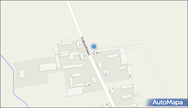 Łopuchowo, Łopuchowo, 1, mapa Łopuchowo