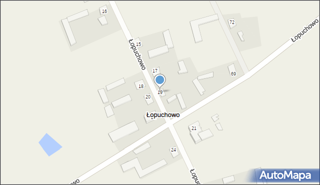 Łopuchowo, Łopuchowo, 19, mapa Łopuchowo