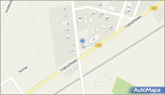 Łopuchowo, Łopuchowo, 17a, mapa Łopuchowo
