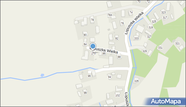 Łopuszka Wielka, Łopuszka Wielka, 170, mapa Łopuszka Wielka