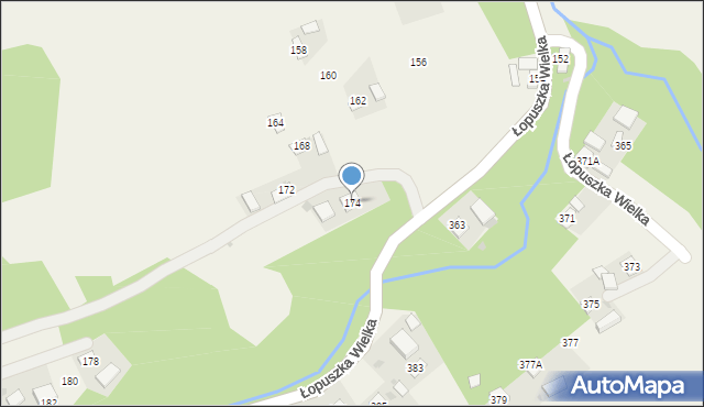 Łopuszka Wielka, Łopuszka Wielka, 174a, mapa Łopuszka Wielka