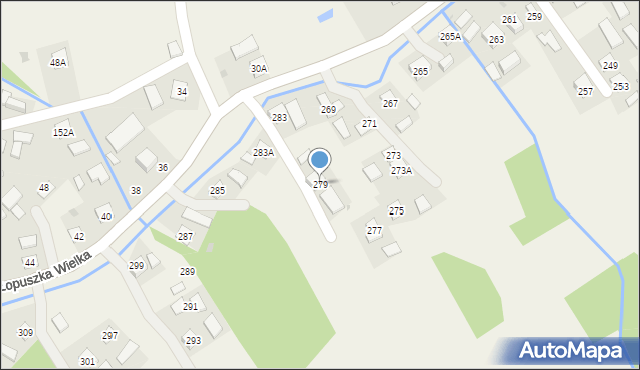 Łopuszka Wielka, Łopuszka Wielka, 279, mapa Łopuszka Wielka