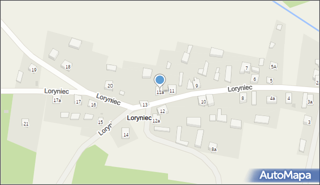 Loryniec, Loryniec, 11a, mapa Loryniec