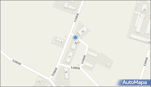 Łosice, Łosice, 18, mapa Łosice
